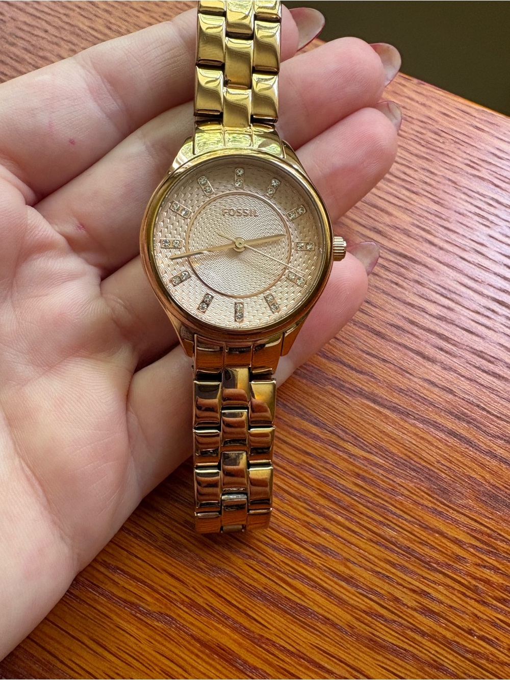 Fossil Rose Gold Crystal Accent Women’s Watch